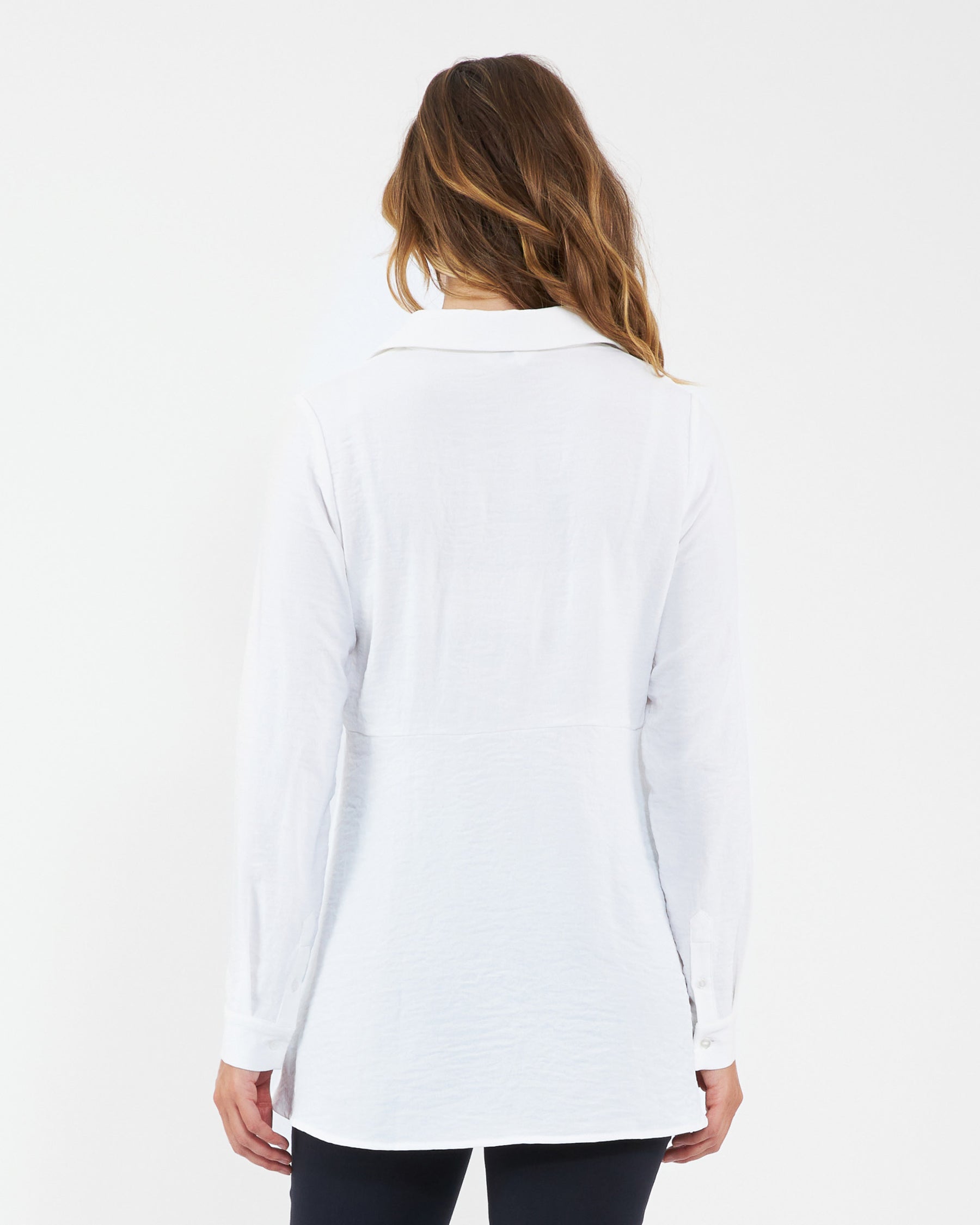 Tina Peplum Shirt White