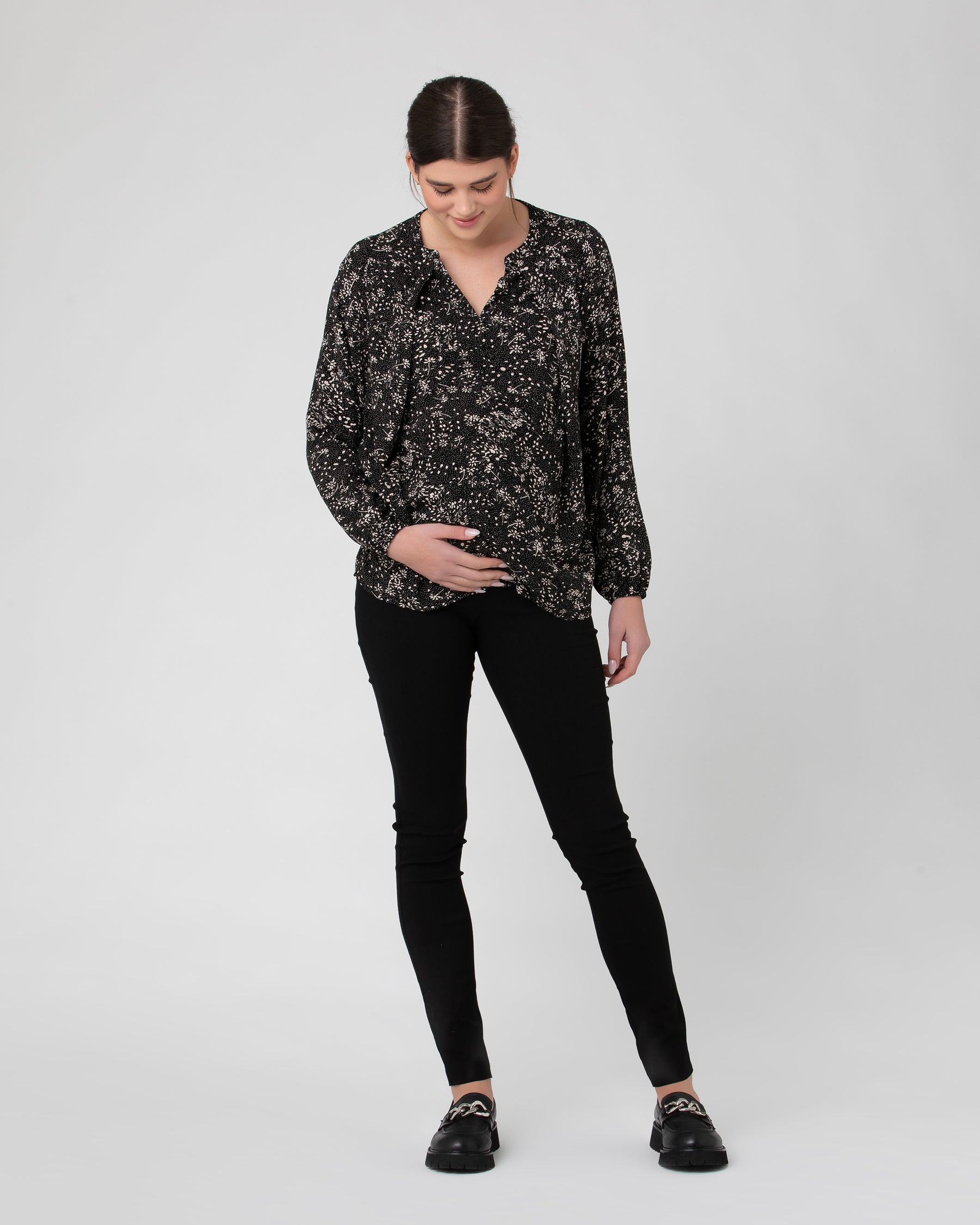 Trixie Nursing Blouse  Black / Natural