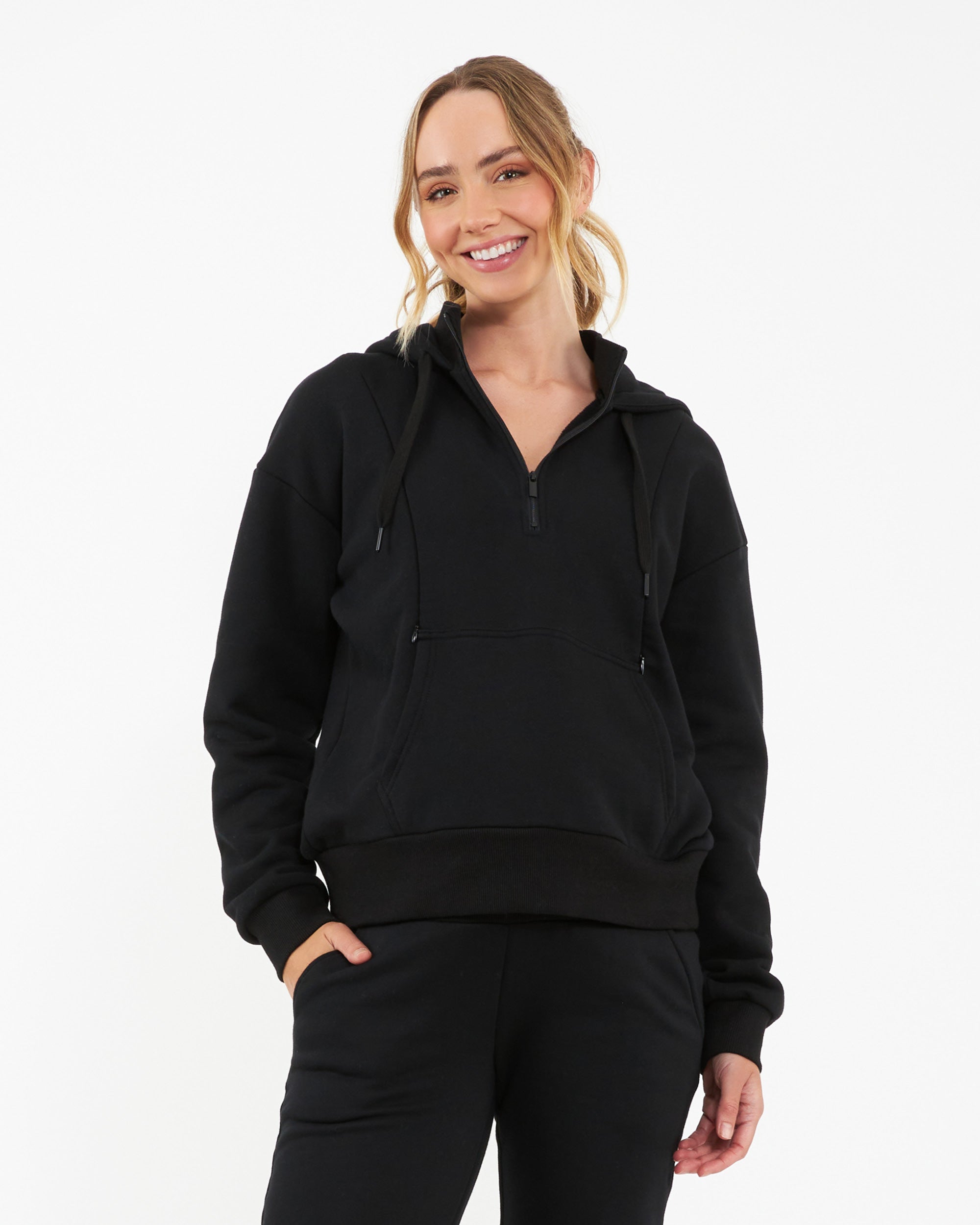 Nicky Nursing Hoodie  Black