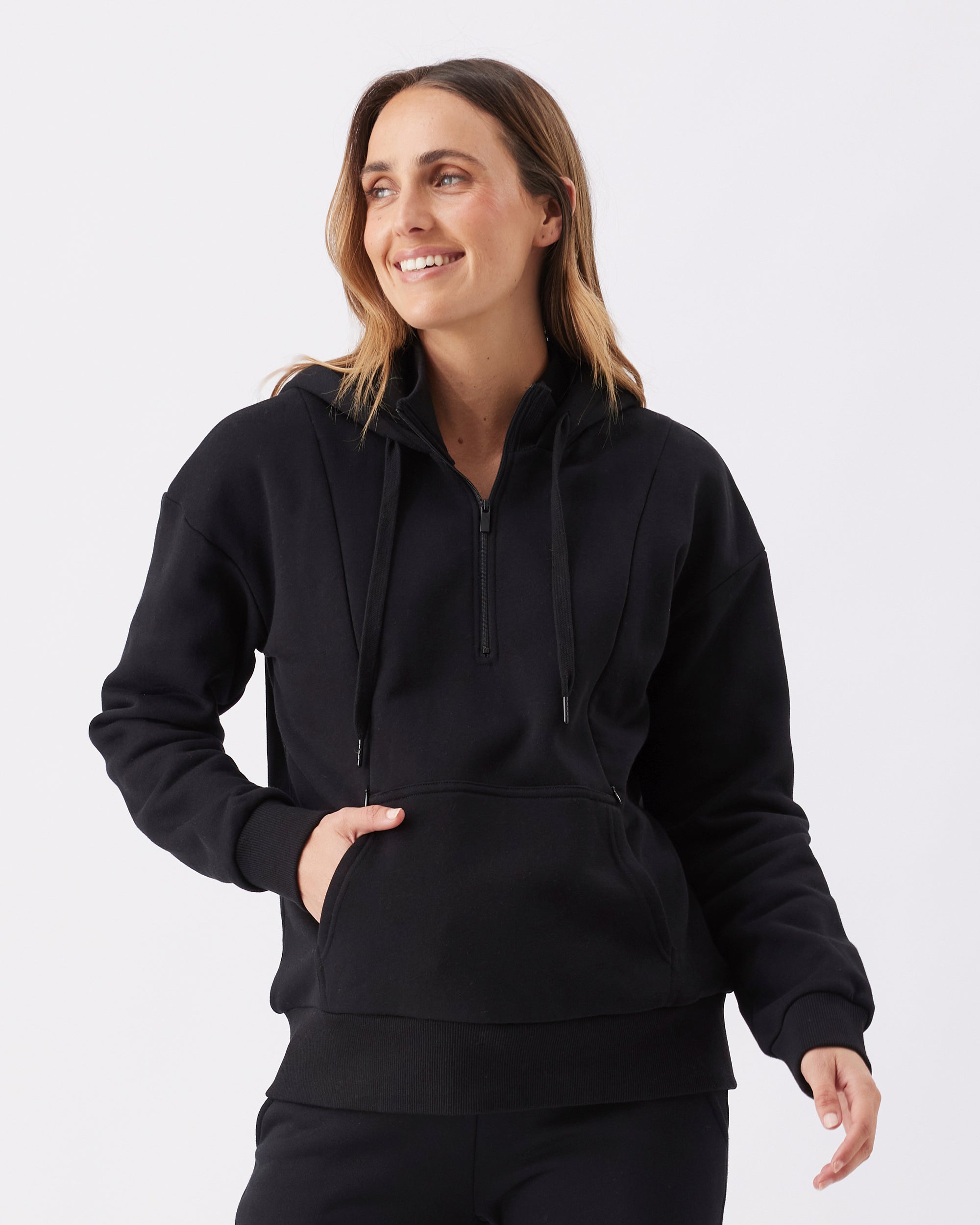 Nicky Nursing Hoodie  Black