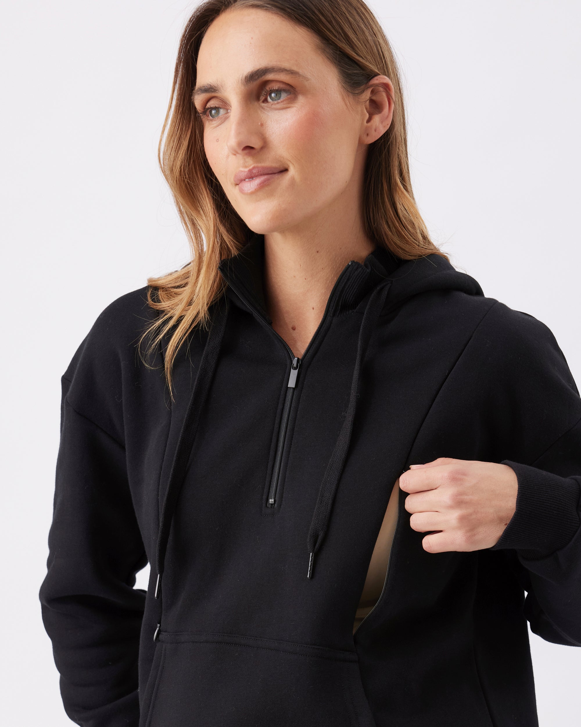 Nicky Nursing Hoodie  Black