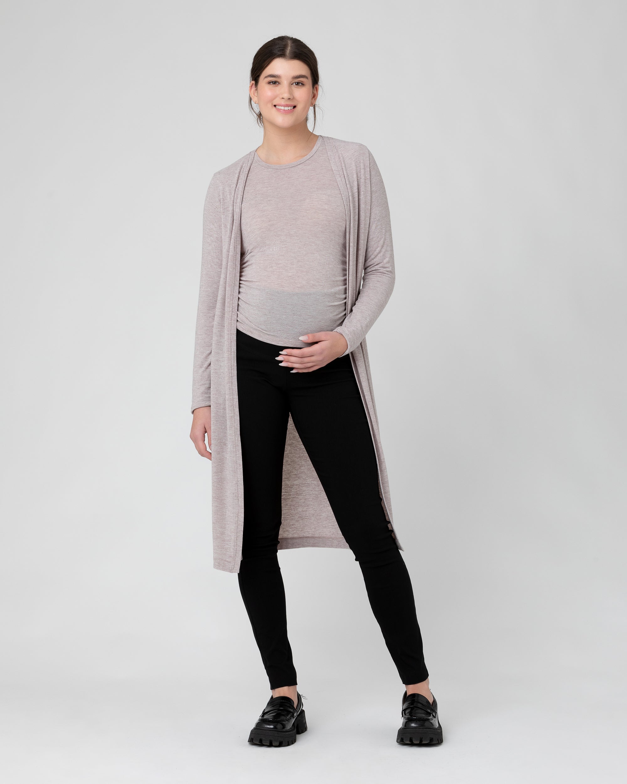 Amber Ruched Long Sleeve Top Sand