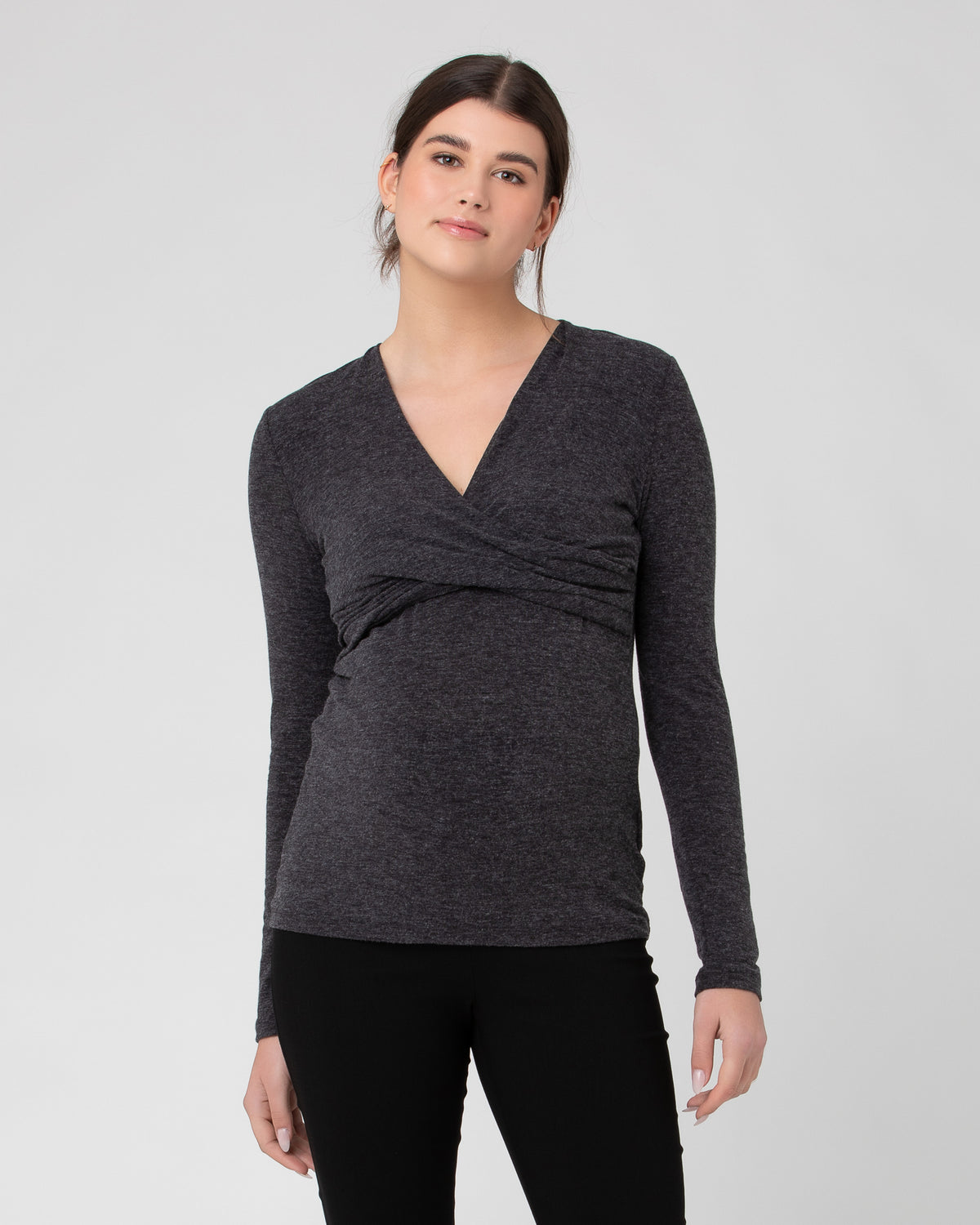 Zara Nursing Top Dark Charcoal