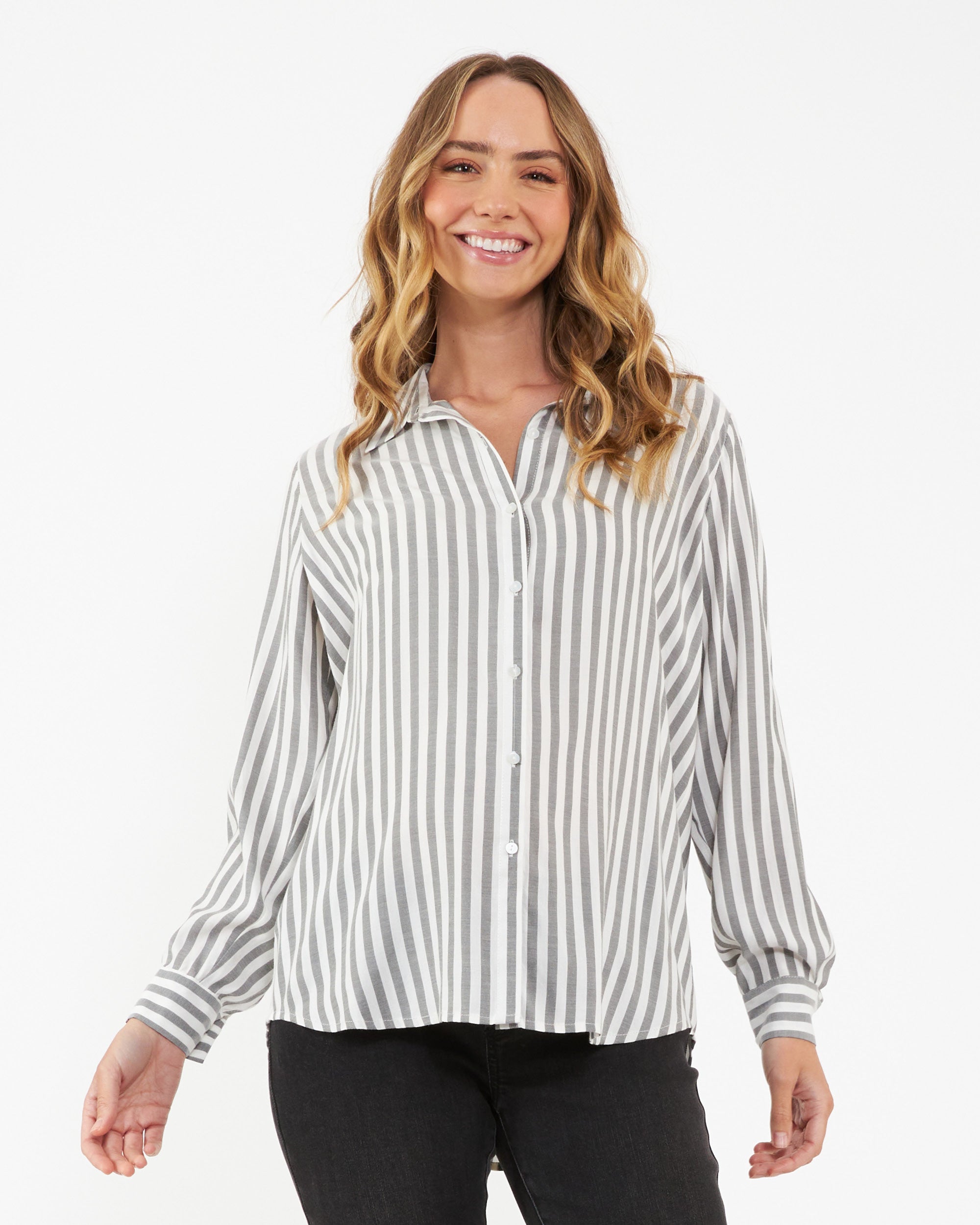 Lou Stripe Shirt  Black / White