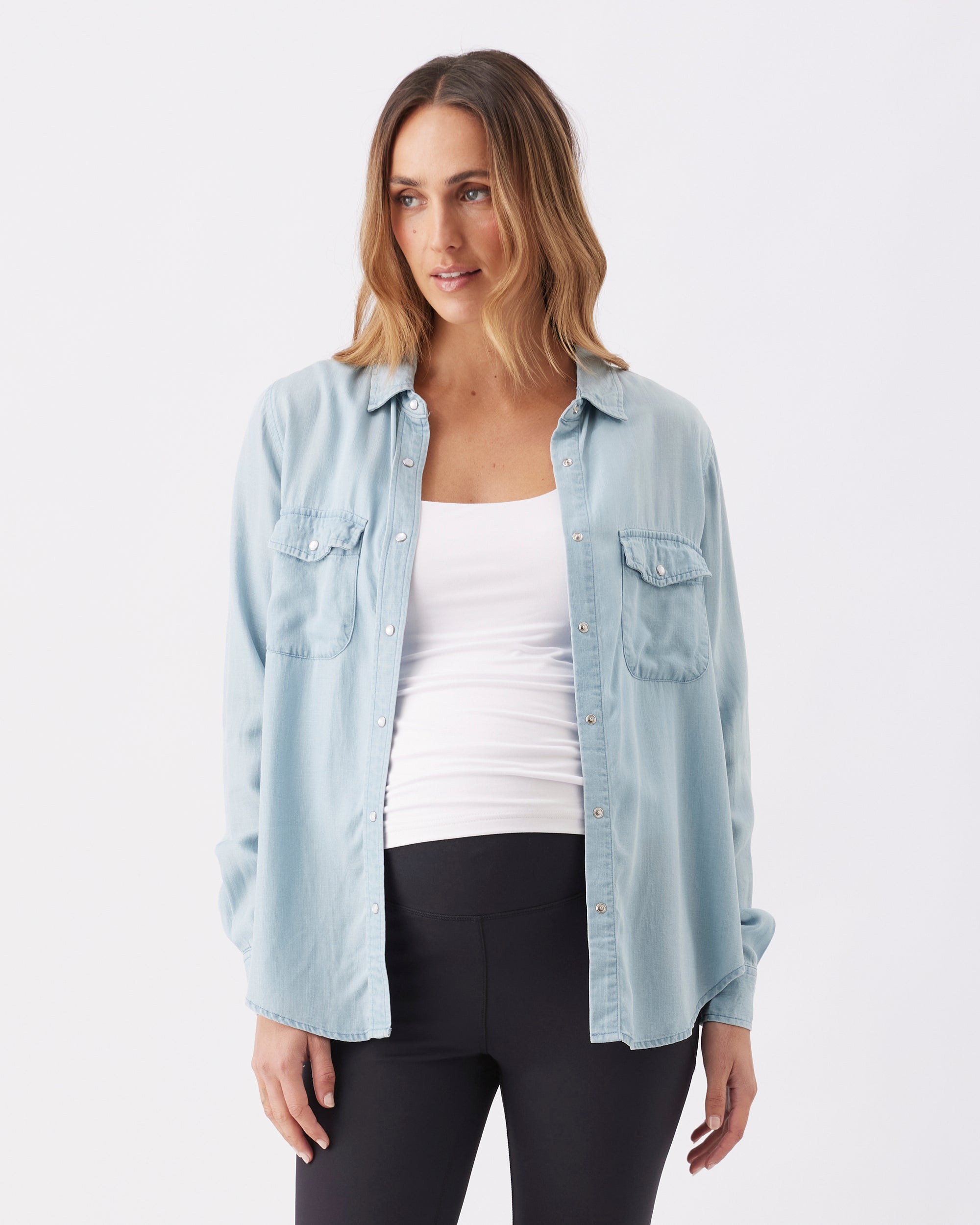 Bec Chambray Shirt  Clean Fade