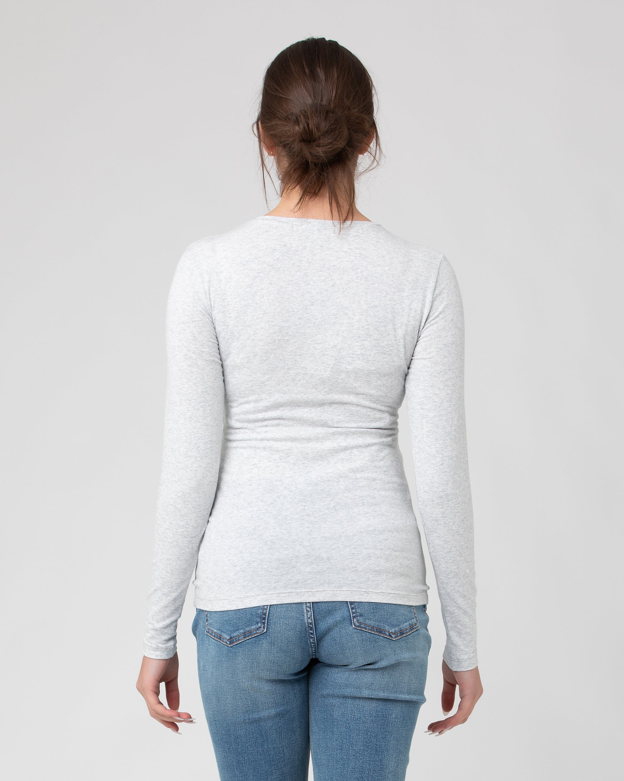 Organic Cotton Nursing Top Silver Marle