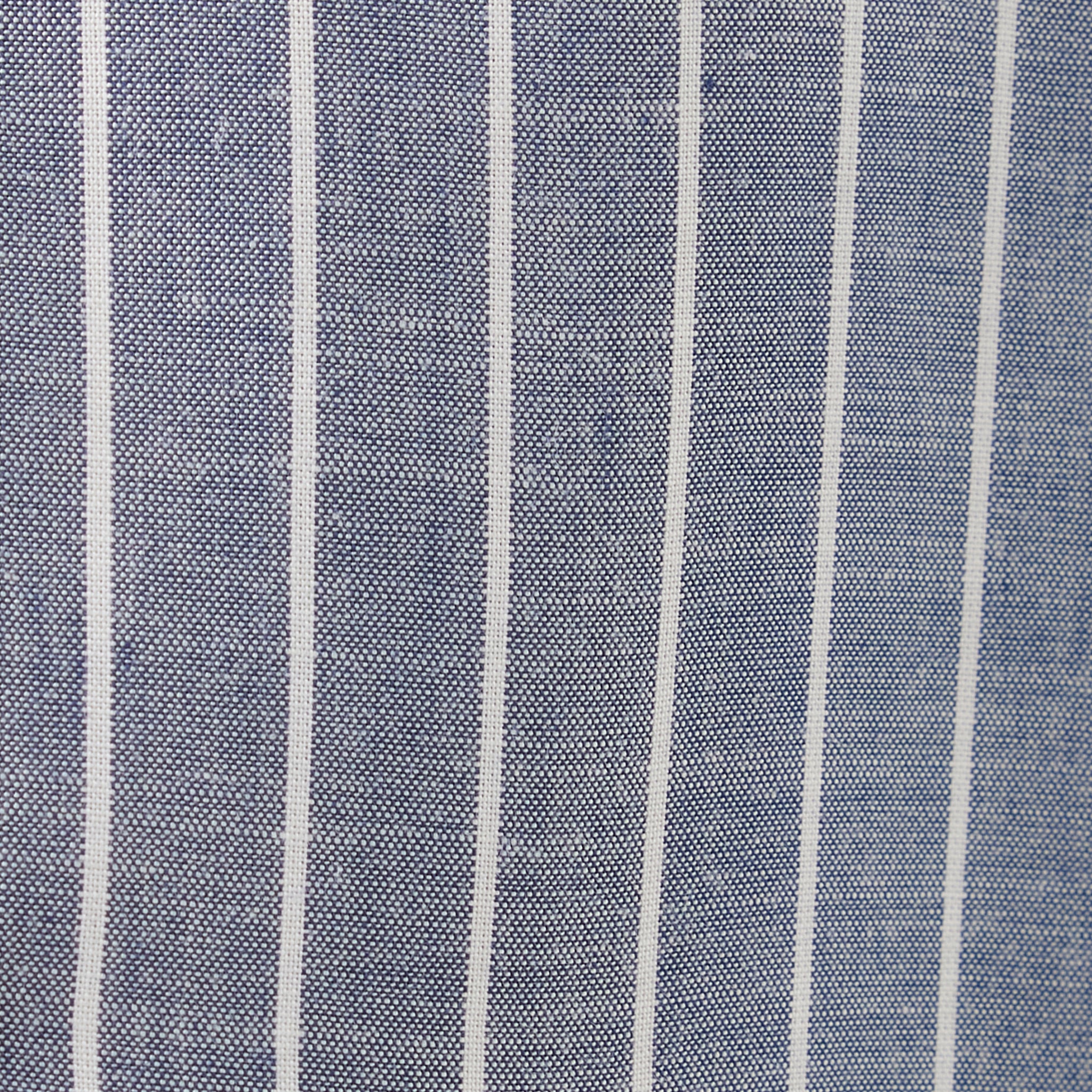 Close-up of blue and white striped fabric texture