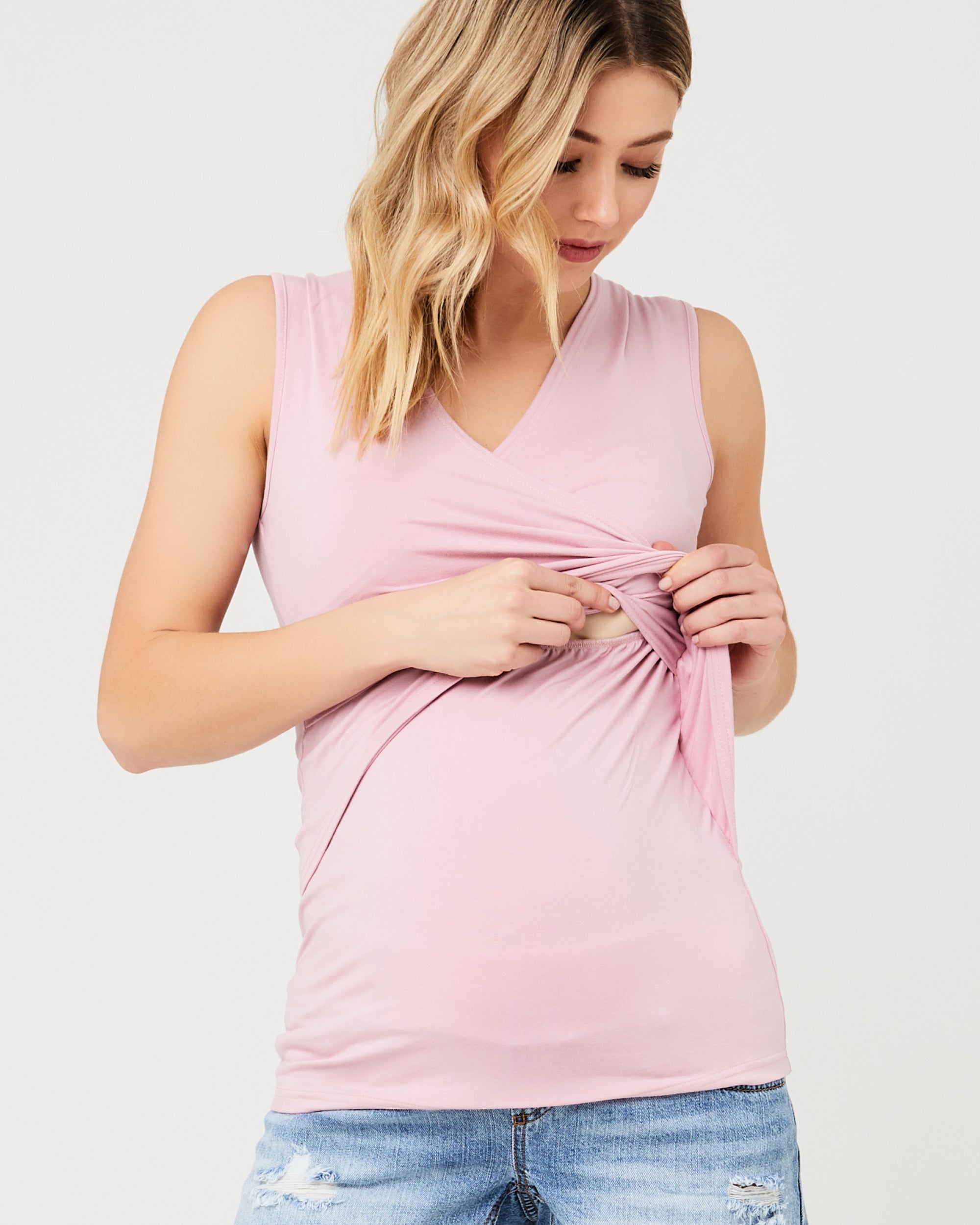 Embrace Nursing Tank Dusty Pink